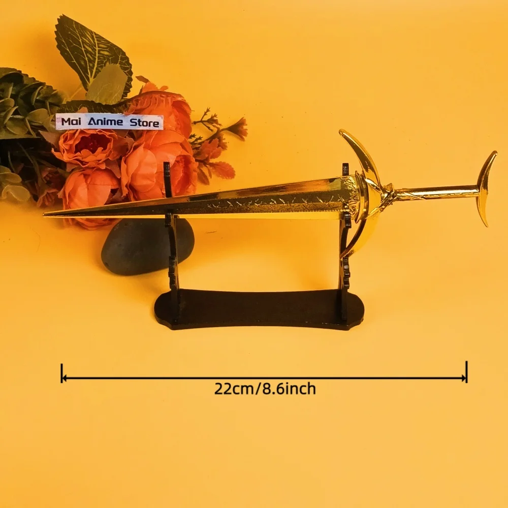 8.6 inch Metalen Elden Katana Ijzeren Zwaard Blade Staal Japanse Katana Originele Samurai Anime Real Size Ninja Mes Sabel Speelgoed gift