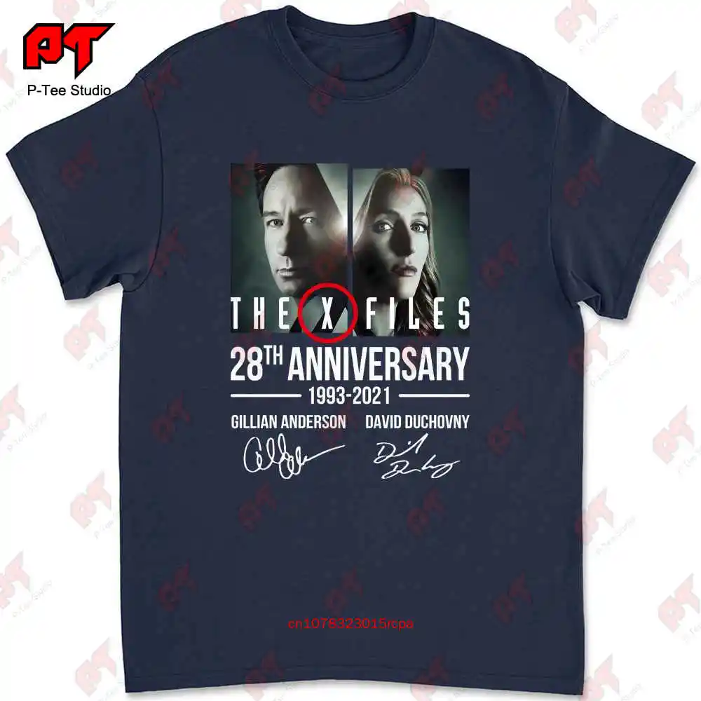 The X Files 28Th Anniversary Character Signatures T Shirt Mulder And Scully LX6U