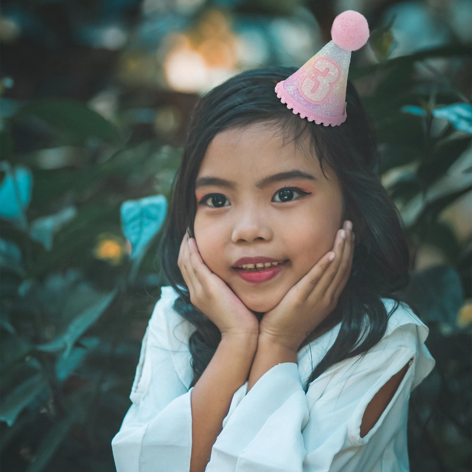 

Rainbow Birthday Hat Girls Hats Party Cone Toddler Crown Cap Large Particles