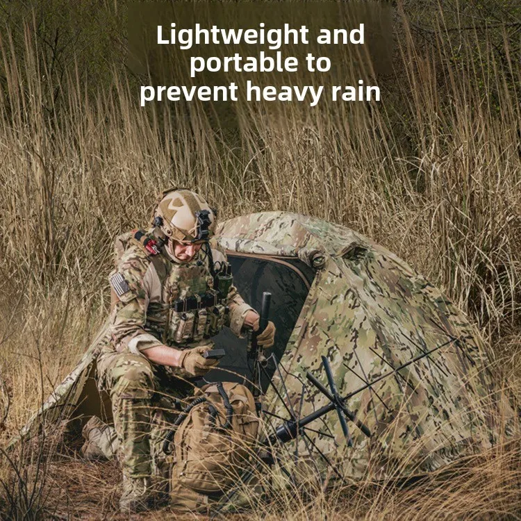 YOUSKY Ultralight Single Person Tent Waterproof Camouflage for Outdoor Hiking and Camping with Double Layers for Overnight Use