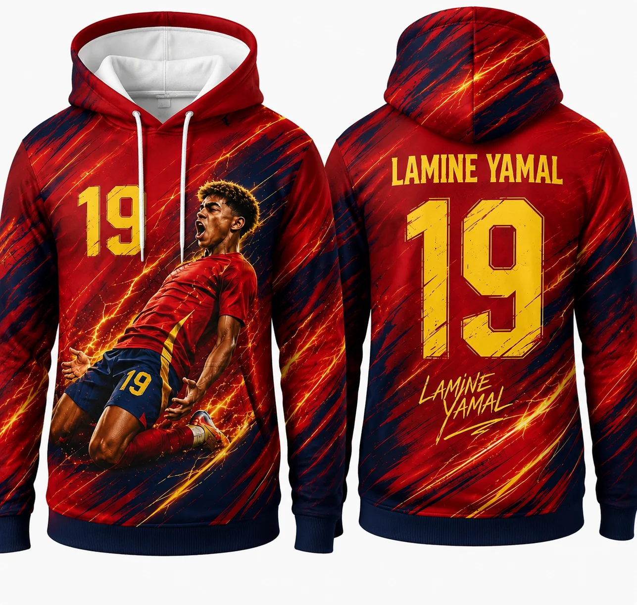 Yamal No.19 Hoodies 3D-printed - огляд і ціна Winter Clothing In Spanish