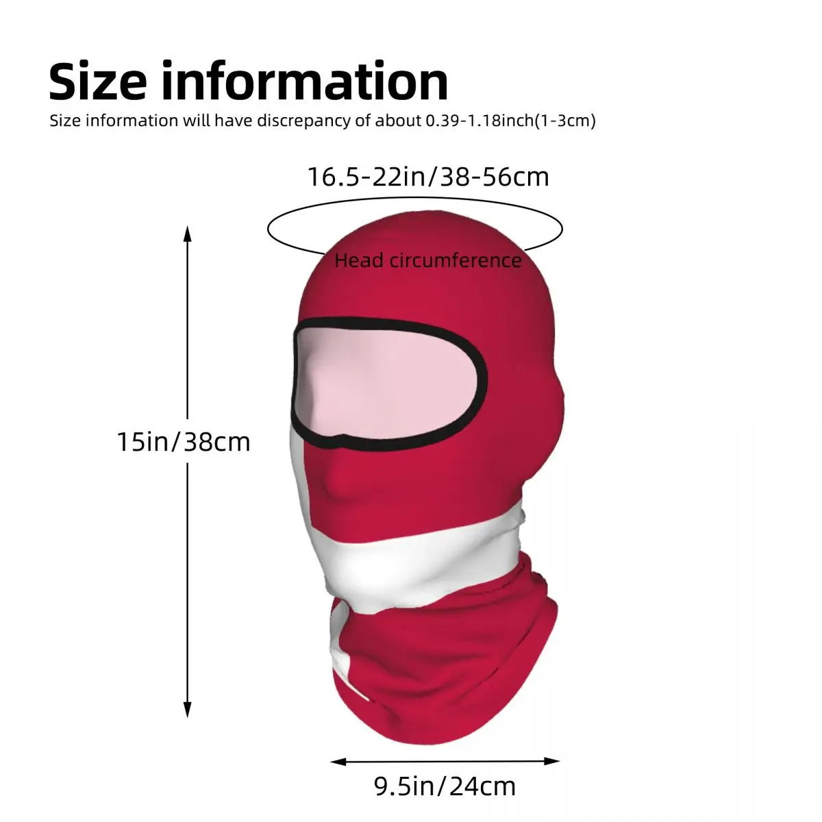 Denmark Flag Balaclava Full Face Mask Breathable Motorcycle Winter Warm Full Cover Caps Neck Windproof Dustproof Cycling Caps