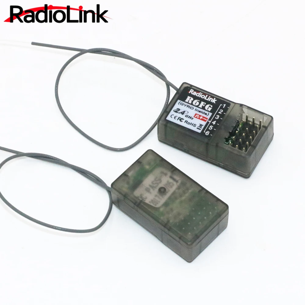 Radiolink RC Receiver R6FG 6 Channel 2.4G HV Servo RX with Gyro Long Range Control for RC Car Boat Transmitter RC4GS V2/RC6GS V2