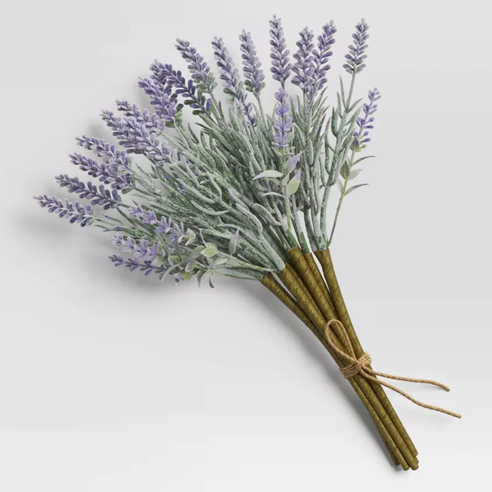 

Artificial Lavender Mini Bundle Indoor,12" Faux Purple Flowers for Decoration,Plastic Fake Llavender Plant Decor for Home Room