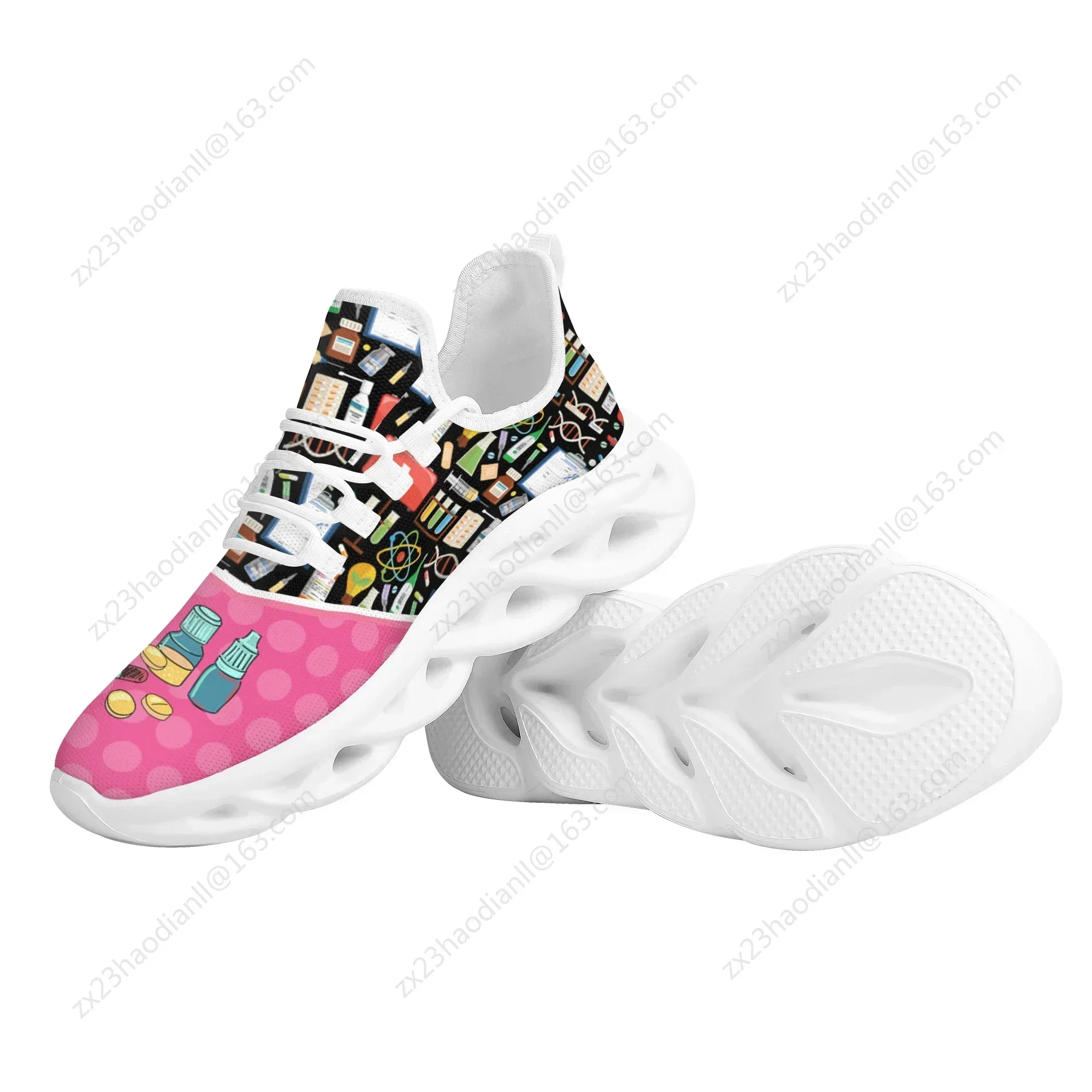Medical Hospital Surgical Supplies Design Sneakers Breathable Lightweight Lace Up Vulcanized Shoes Street Flat Shoes