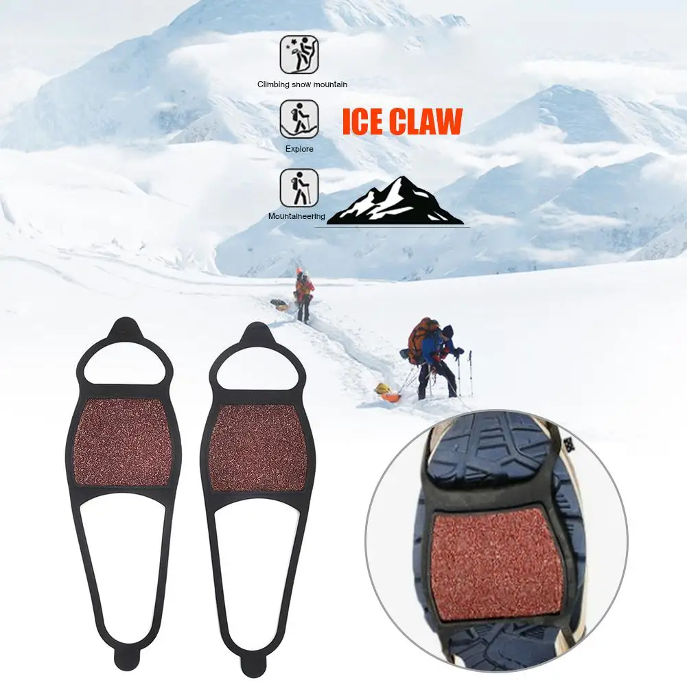 1 Pair New Silcone Anti Slip Shoe Boot Grips Ice Cleats Spikes Snow Gripper Non Slip Crampons Ice Gripper Shoes Covers Crampon