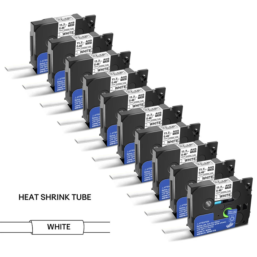 3/5/10Pcs Heat Shrink Tube Tape Replaced for Brother Hse-231 Hse221 hse-211 241 251 611 621 631 Tapes for Brother Ptouch Printer