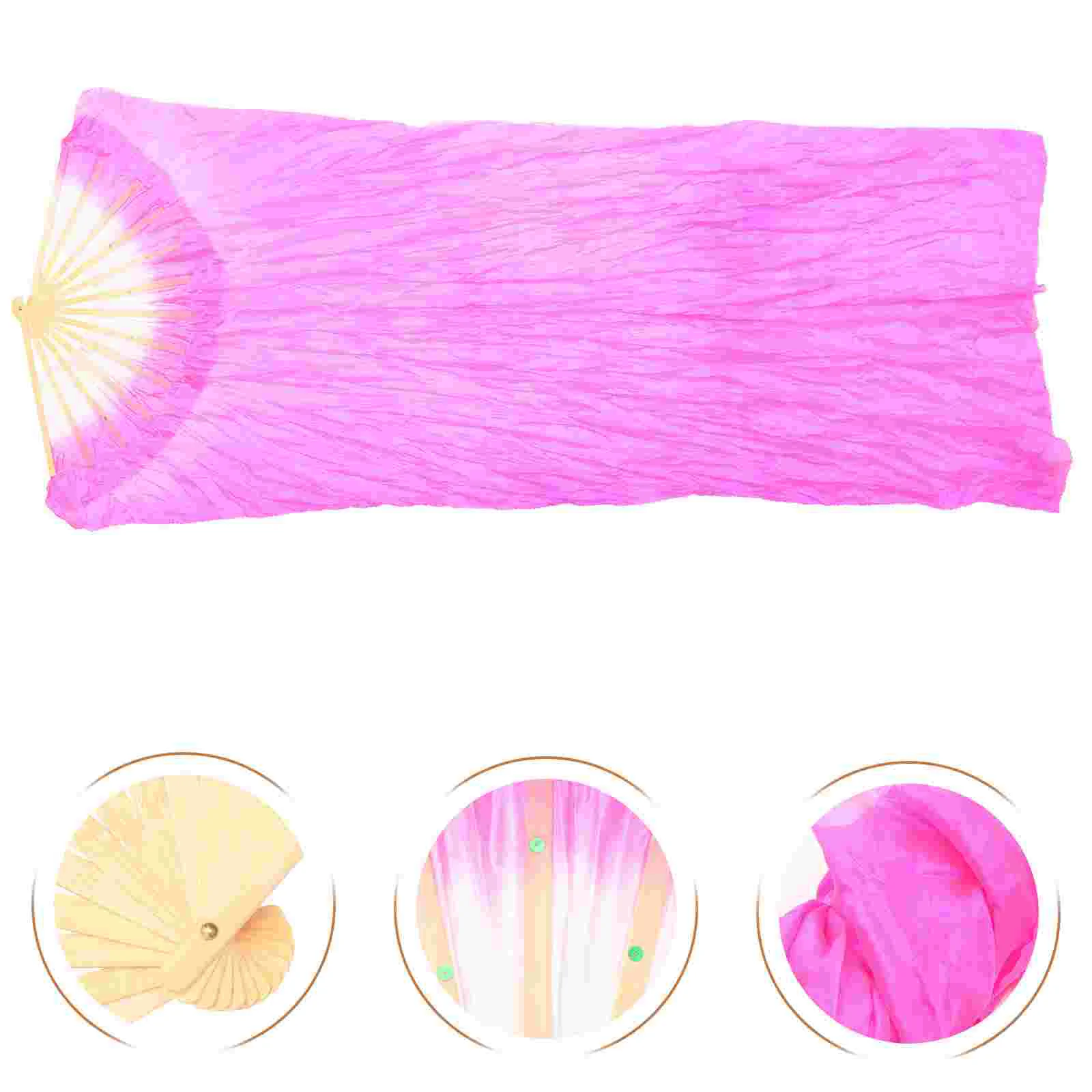 

Handmade Silk Fan Veil Natural Strong Bamboo Light Soft Perfect Accessories Performance Wedding Halloween Party