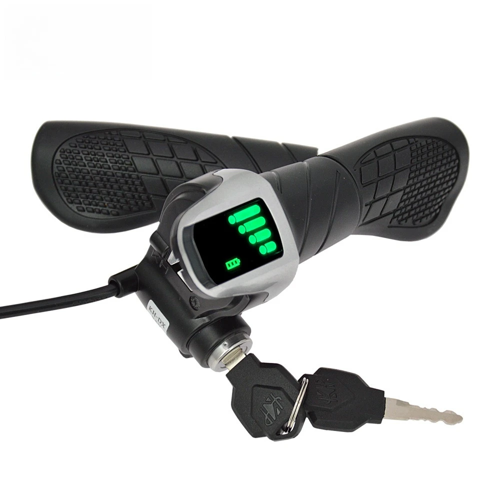 2PCS-36V 48V Split LCD Display E-Bike Throttle Speed Control Handle With Lock For Mountain Bike