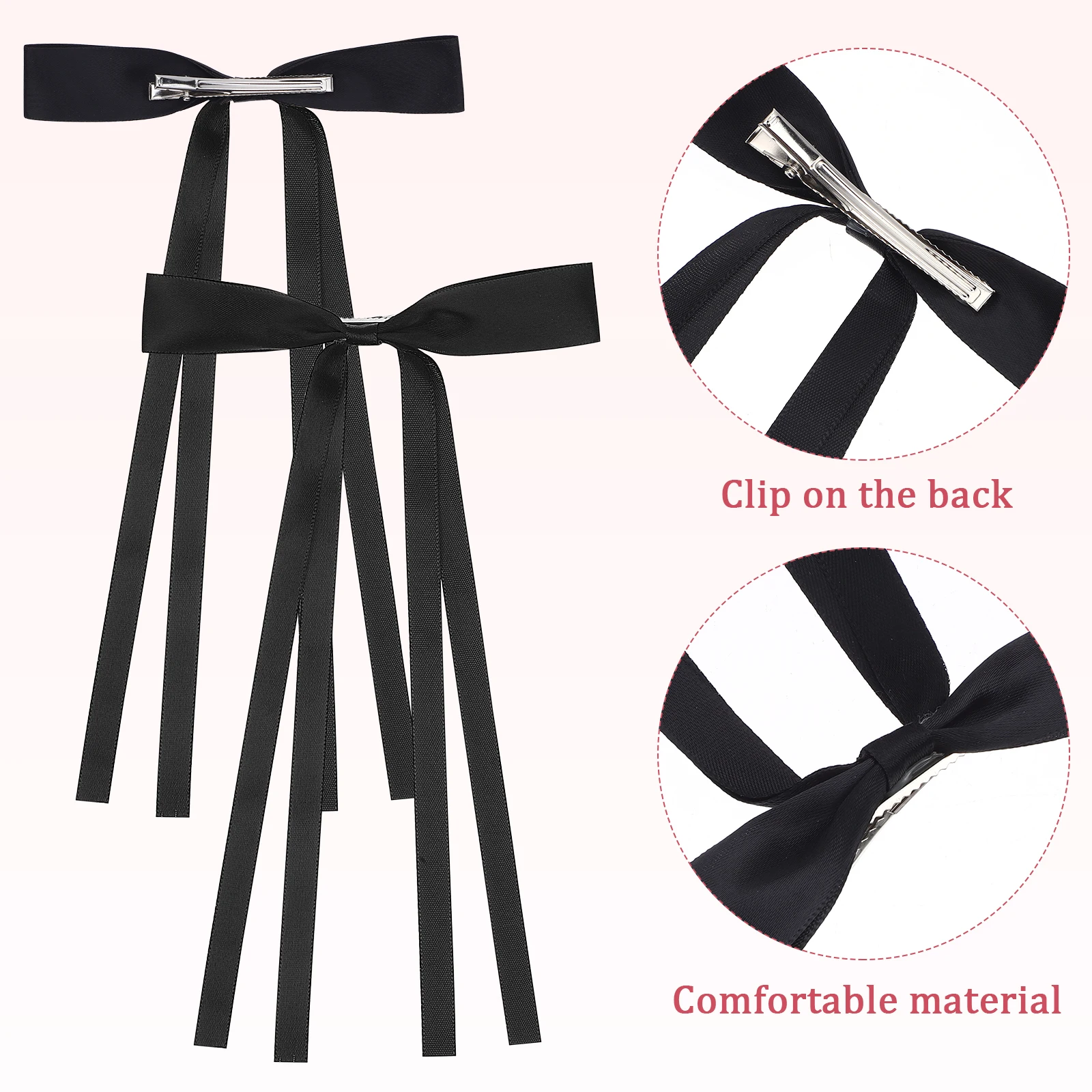 

8 pcs Bows For Women Butterfly Bow Clips Small Ribbon Clips Multi Color Hair Accessories Clip On Bows For Girls Women Hair