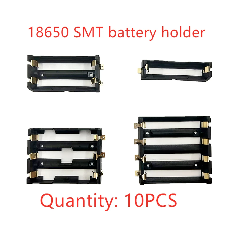 1x2x3x4x18650 SMT portabatterie 18650 SMD Battery Box Storage Case Container Power Bank con pin in bronzo SMT ricaricabile