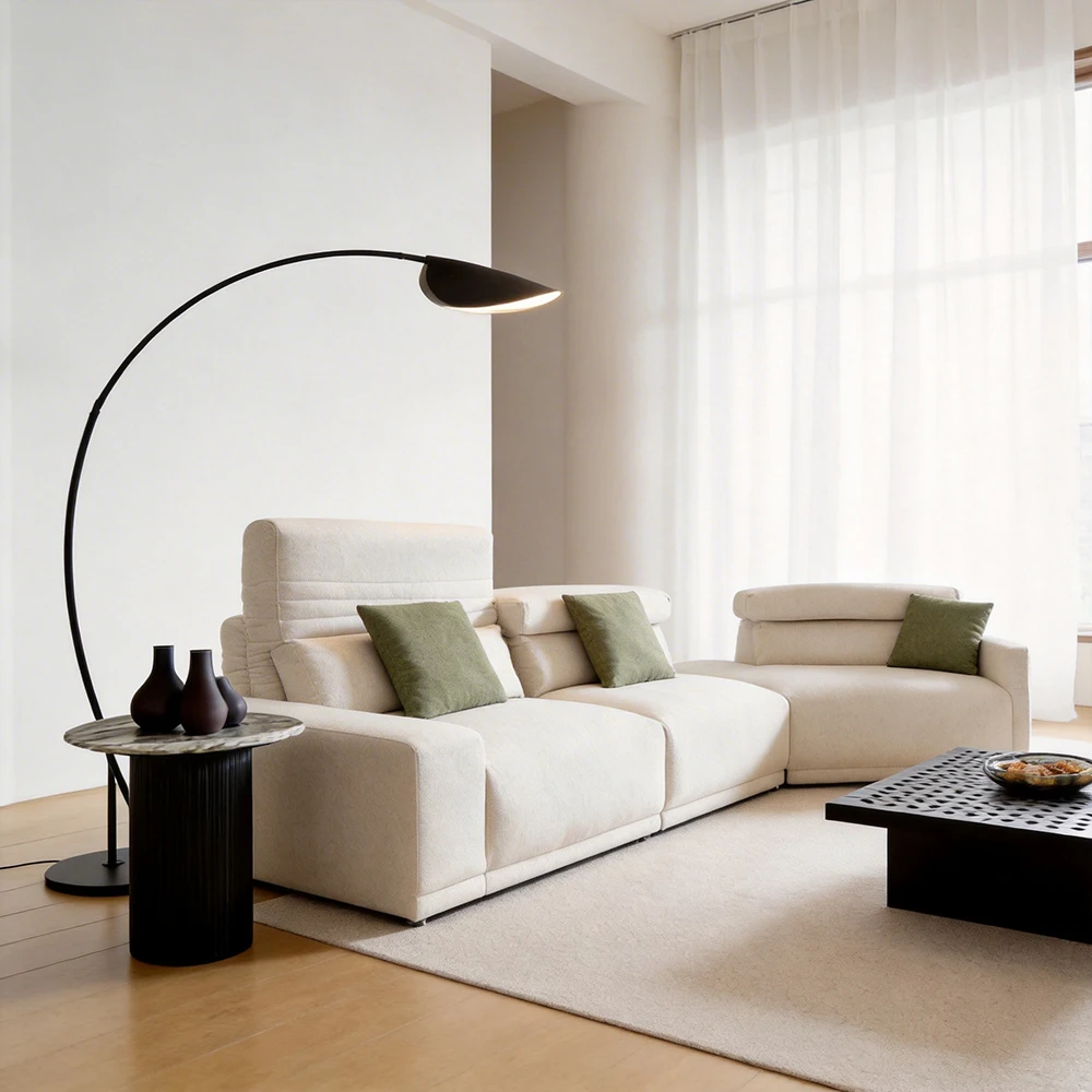 #Suede Leather Modern Modular Eco-Friendly Durable Living Room Sofa Set For Home Furniture Interior Design