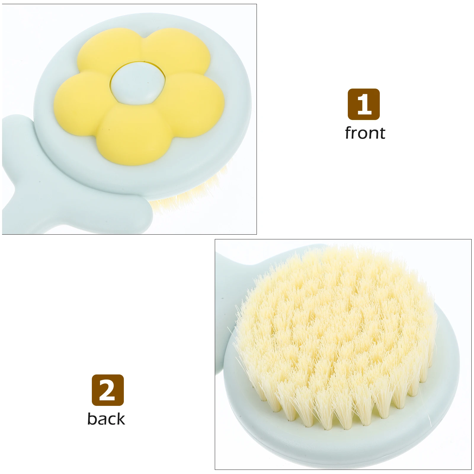 

Flower Bath Brush Body Bathing Scrubber with Handle Modeling Bathroom Pp Tools Back for Shower Exfoliating