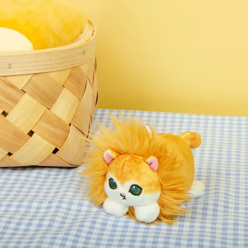 10 ซม.ของแท้ Mofusand ตุ๊กตาพวงกุญแจจี้การ์ตูน Shark Cat นอนลง Cross-Dressing Series กระเป๋าจี้ของขวัญวันเกิด