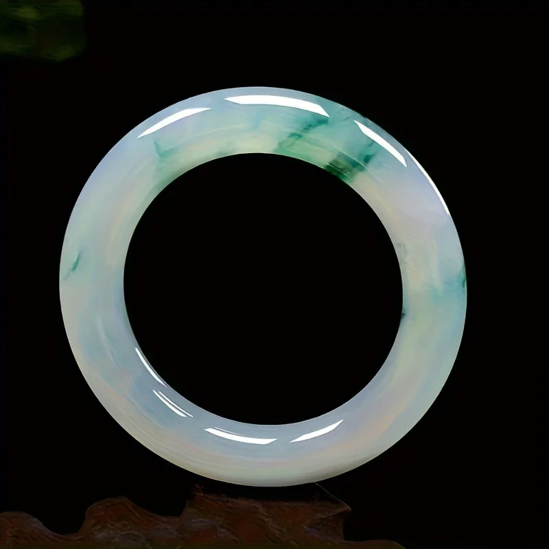 

Elegant Natural High-ice Quartzite Jade Bracelet Simple Jewelry, Suitable for Versatile Casual Dress