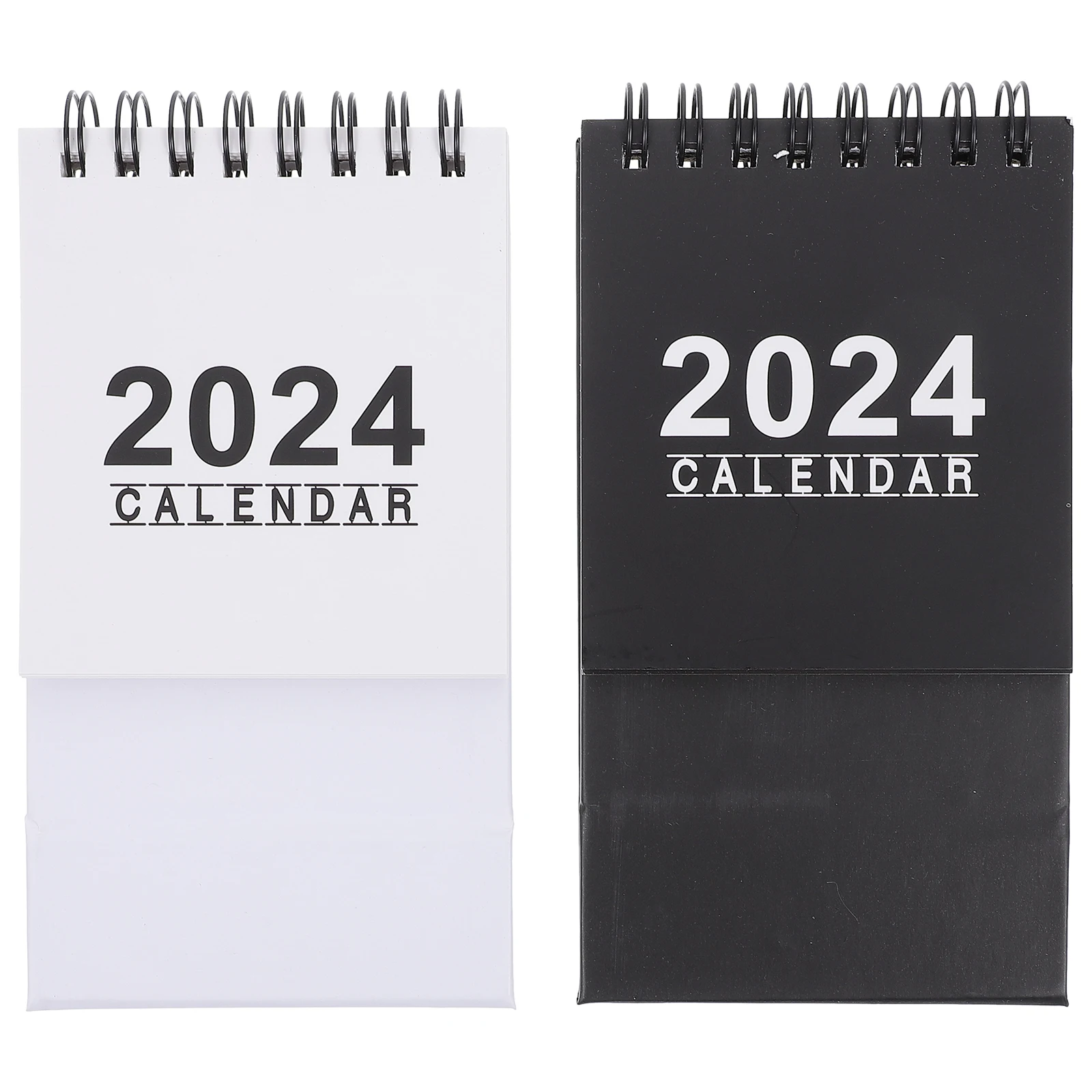 

2pcs Desktop Monthly Planner Mini Small For Office Home Decorative Table Calendar Coil Bound Tabletop Monthly Calendar Office