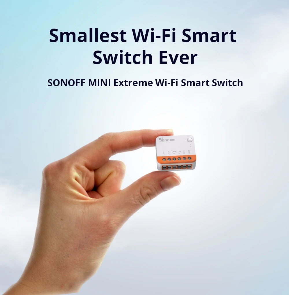 Sonoff Mini R4 Extreme Wifi Smart Switch Interruptor with Relay On-Off DIY Switch Module eWelink APP Control Works with Alexa