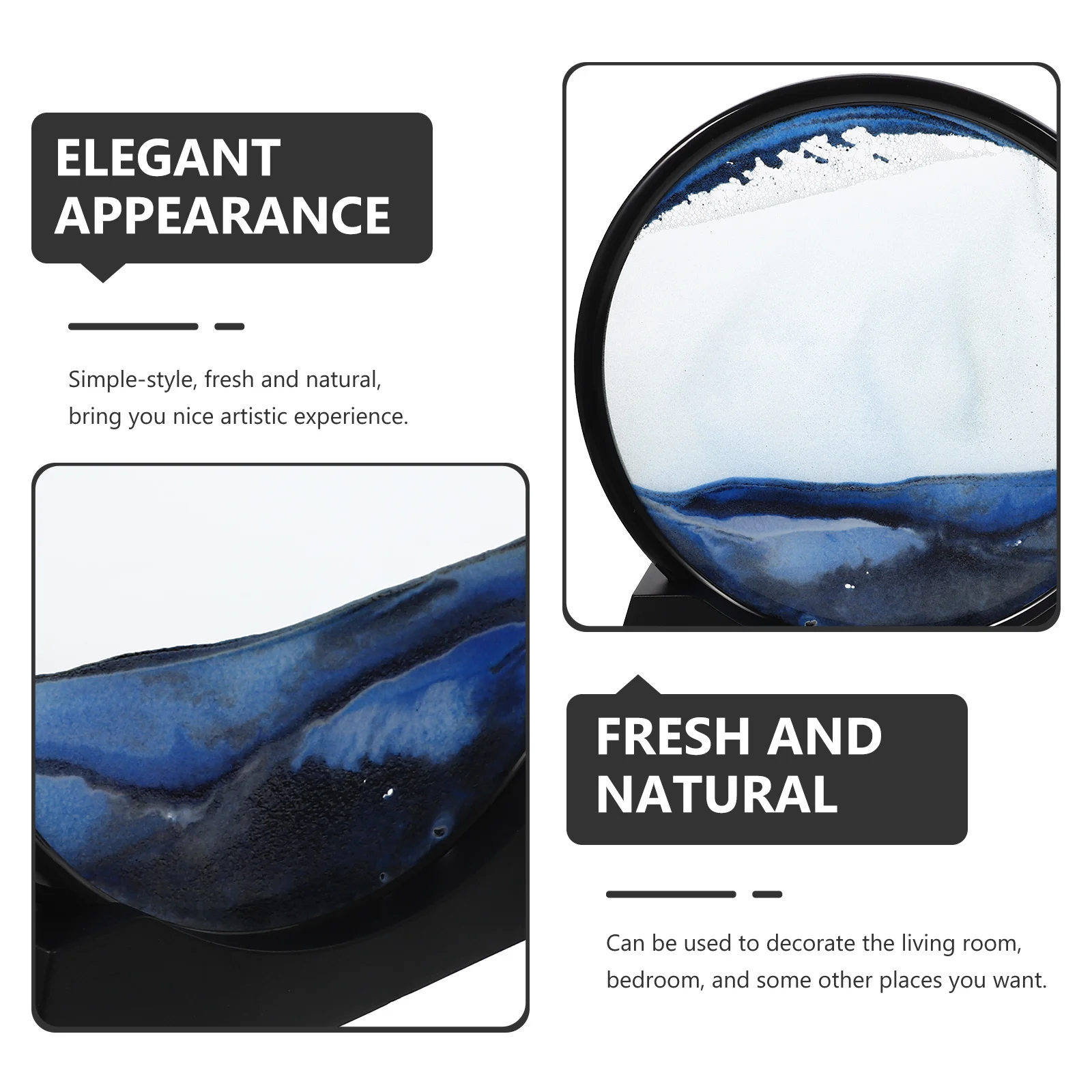 

Landscape Dynamic Liquid Sand Moving Sand Picture Decor for Home Office Study Room Desktop Ornament Relaxing Sandscape