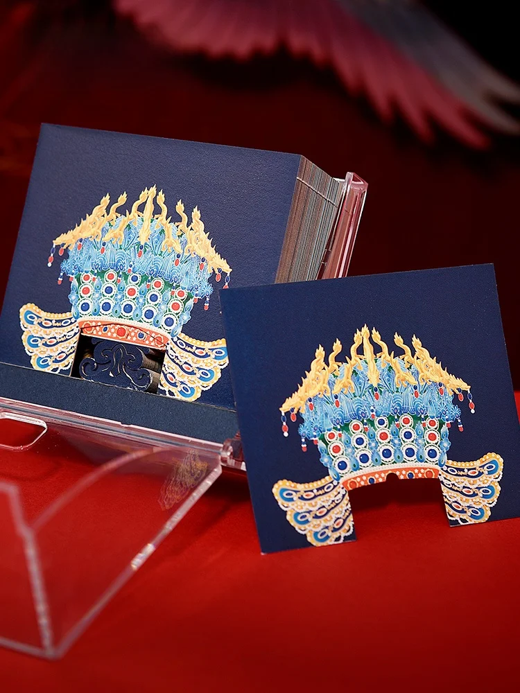 creative-3d-museum-imperial-queen-zhenhuan-feathers-sticky-notes-paper-national-museum-of-china-cultural-creative-supplies
