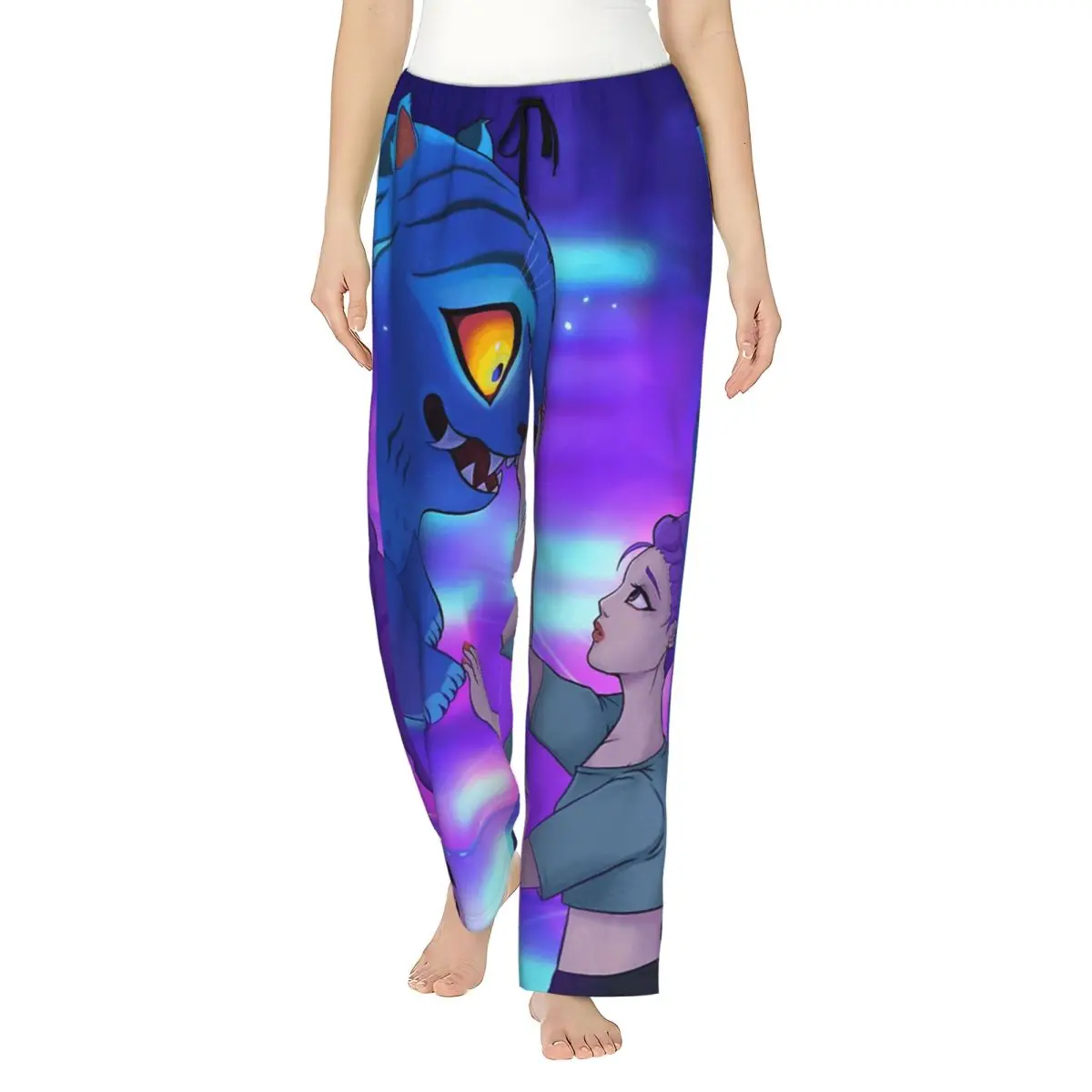 

Kpop Demon Hunters Derpy Tiger And Rumi пижамные штаны осенние повседневные спальные штаны женская домашняя одежда большие пижамы подарок