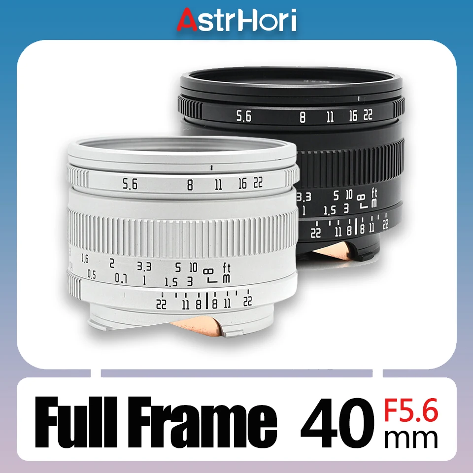 AstrHori M 40mm F5.6 Full Frame Manual Focus Standard Prime Camera Lens for Humanities Photography with Leica M-mount M3 M5 M10R