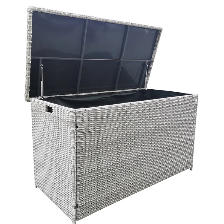 Multi-Function Large Capacity Outdoor Garden Storage Box Rattan Deck Box Suitable for storing a variety of things