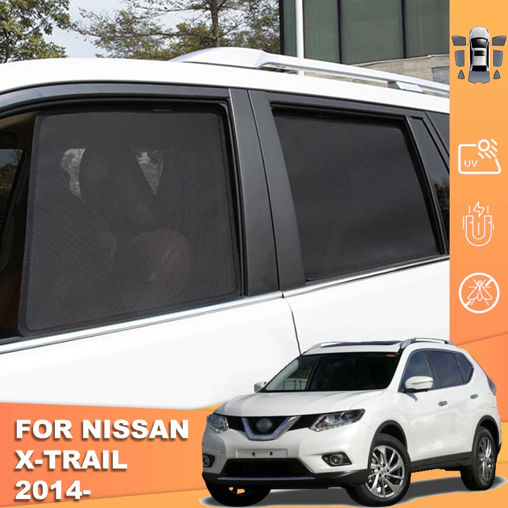 

For Nissan X-TRAIL T32 2013-2021 XTRAIL Rogue Magnetic Car Sunshade Front Windshield Curtain Rear Side Window Sun Shade Visor