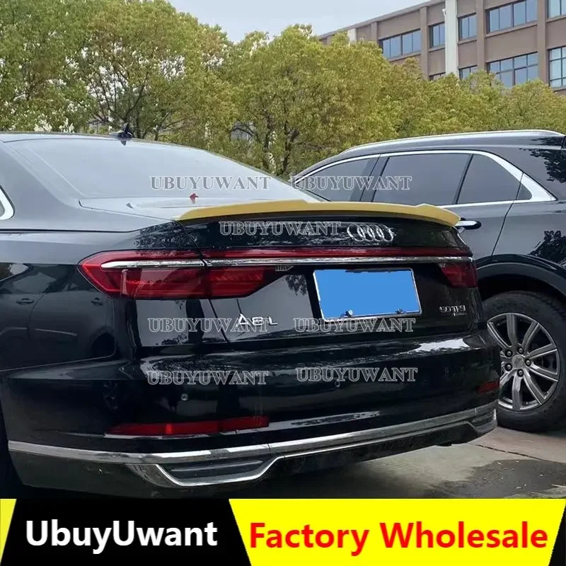 

Новинка спойлер для Audi A8 A8L S8L D5 2018 2019 2020-2023 спойлер из АБС-пластика крылья багажника автомобиля задний спойлер A8 аксессуары предназначенные украшения