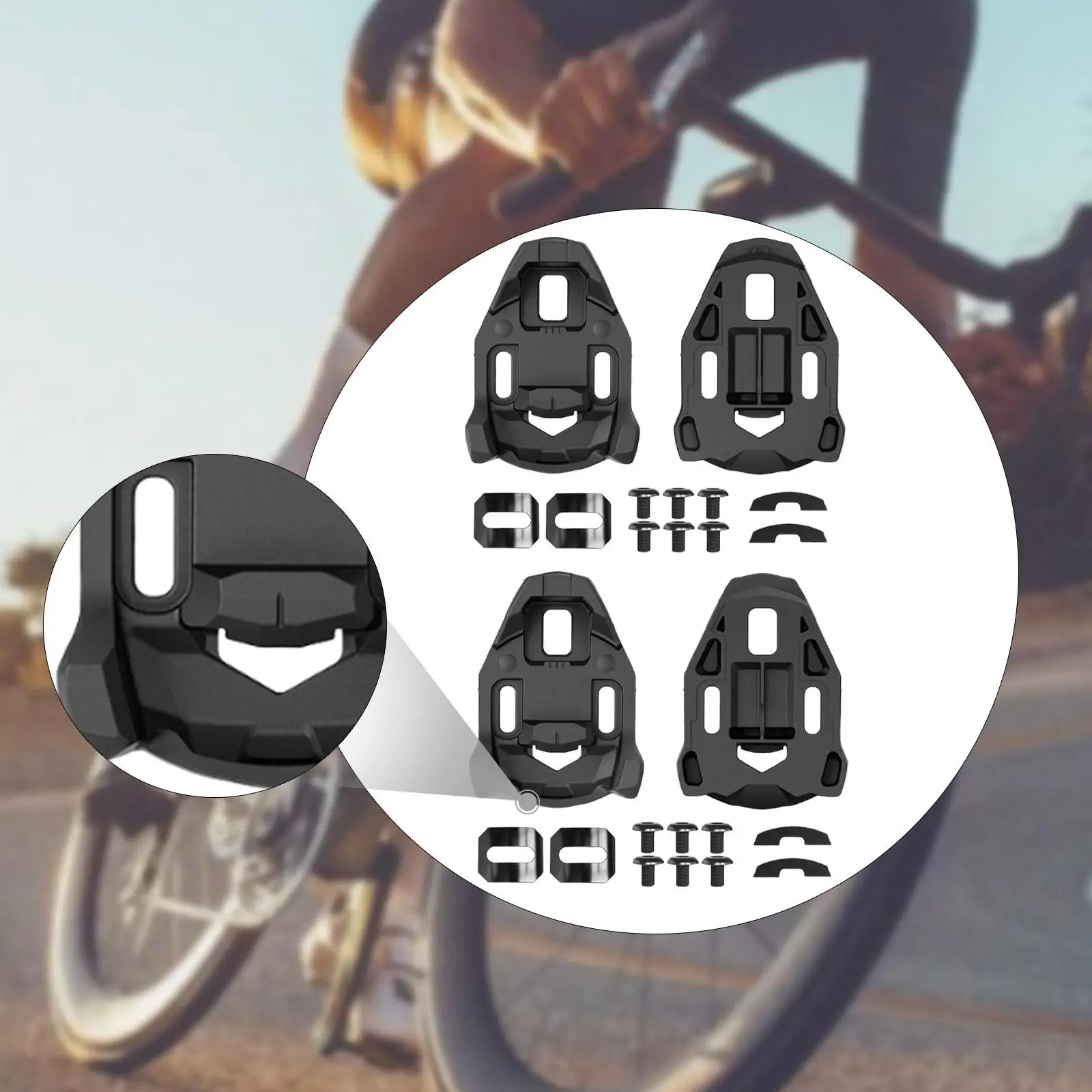 

Roads Bike Pedals Cleats Easy to Use Sturdy Convenient Replacement Parts