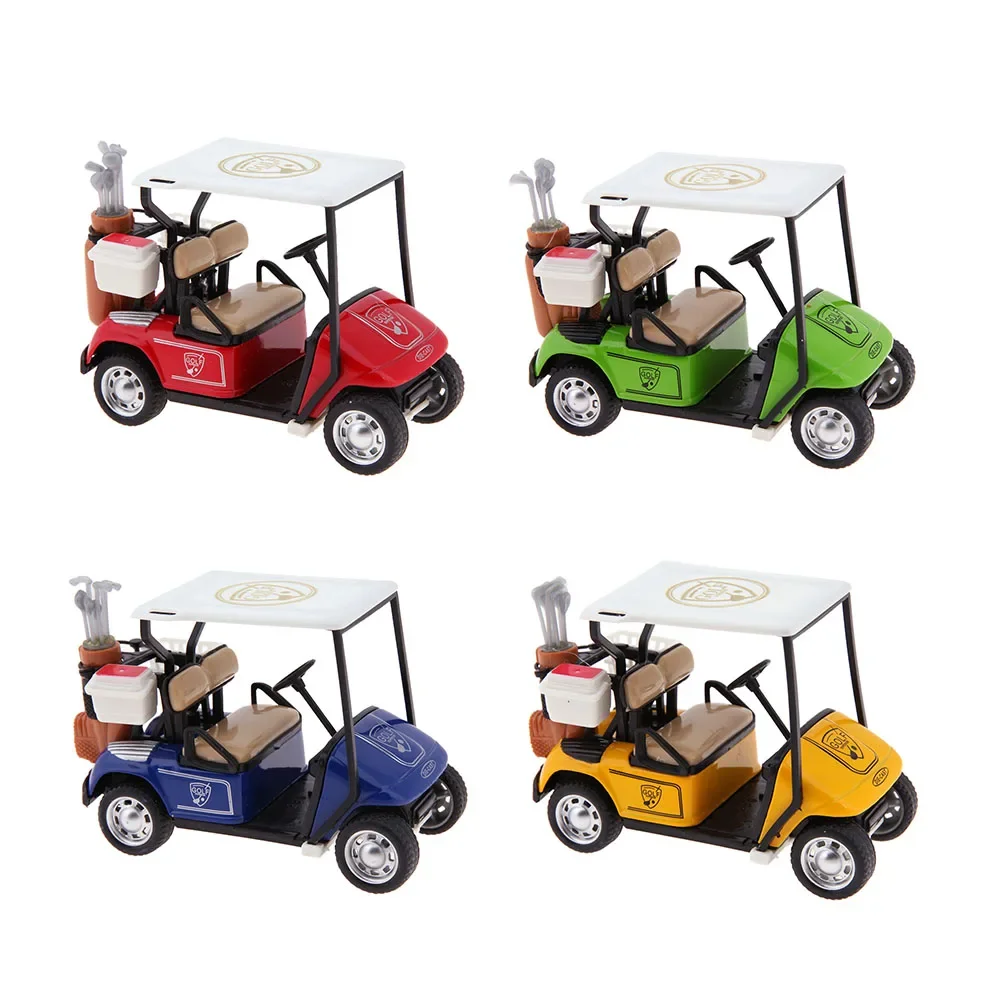 1/36 Golf Model Car Mini Pullback Action Golf Cart Model Kids Toy Easy Operation with Light Music Safe for Children Holiday Gift