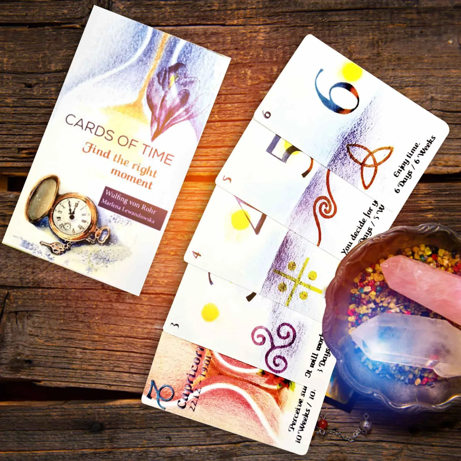 33 Pcs New Cards Of Time Tarot Cards Oracles Deck Mysterious Divination Tarot Deck For Women Girls Cards Game Board Game Card
