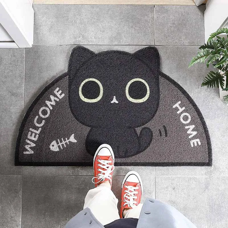 

Cartoon Sand Scraping Dust Door Entrance Mat Hallway Kitchen Bath Non-slip Rug Dust Removal Carpet Wire Loop Footpad Doormat