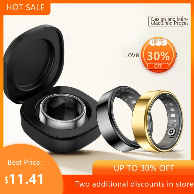 

Hot Smart Ring Sleep Heart Rate Blood Oxygen Blood Pressure Exercise Monitoring Remote Control Photography Family Care Ring 2026