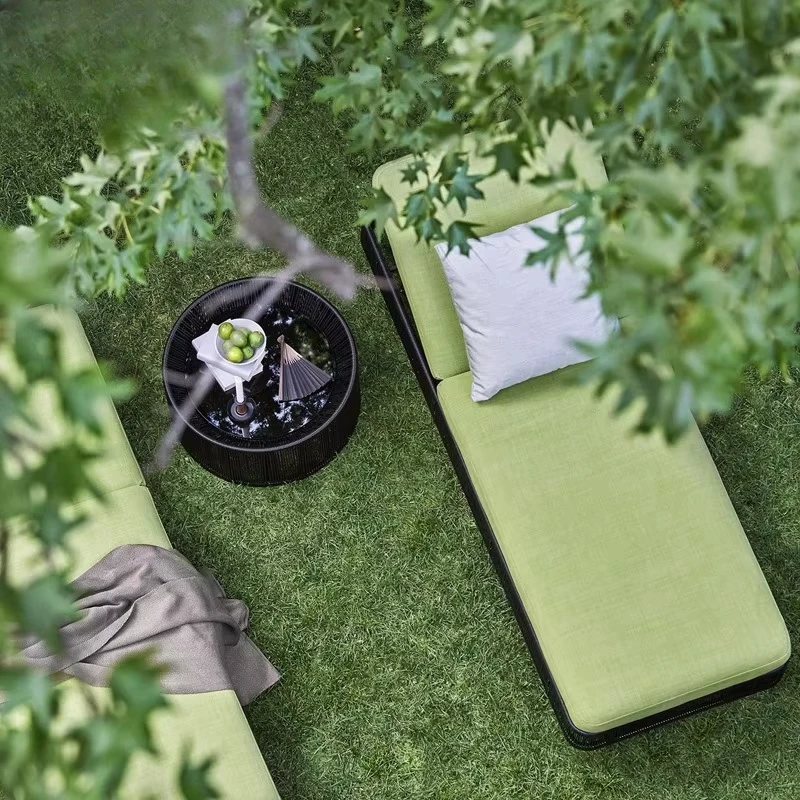xx-Modern Outdoor Leisure Metal Beach Bed Waterproof Sun-Proof Lounge Chair for Courtyard Villa for Swimming Pool or Beach Use^