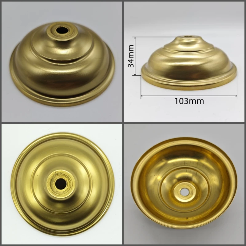 Brass table lamp base unpolished desk light canopy base copper ceiling plate customizable processing of copper DIY accessories