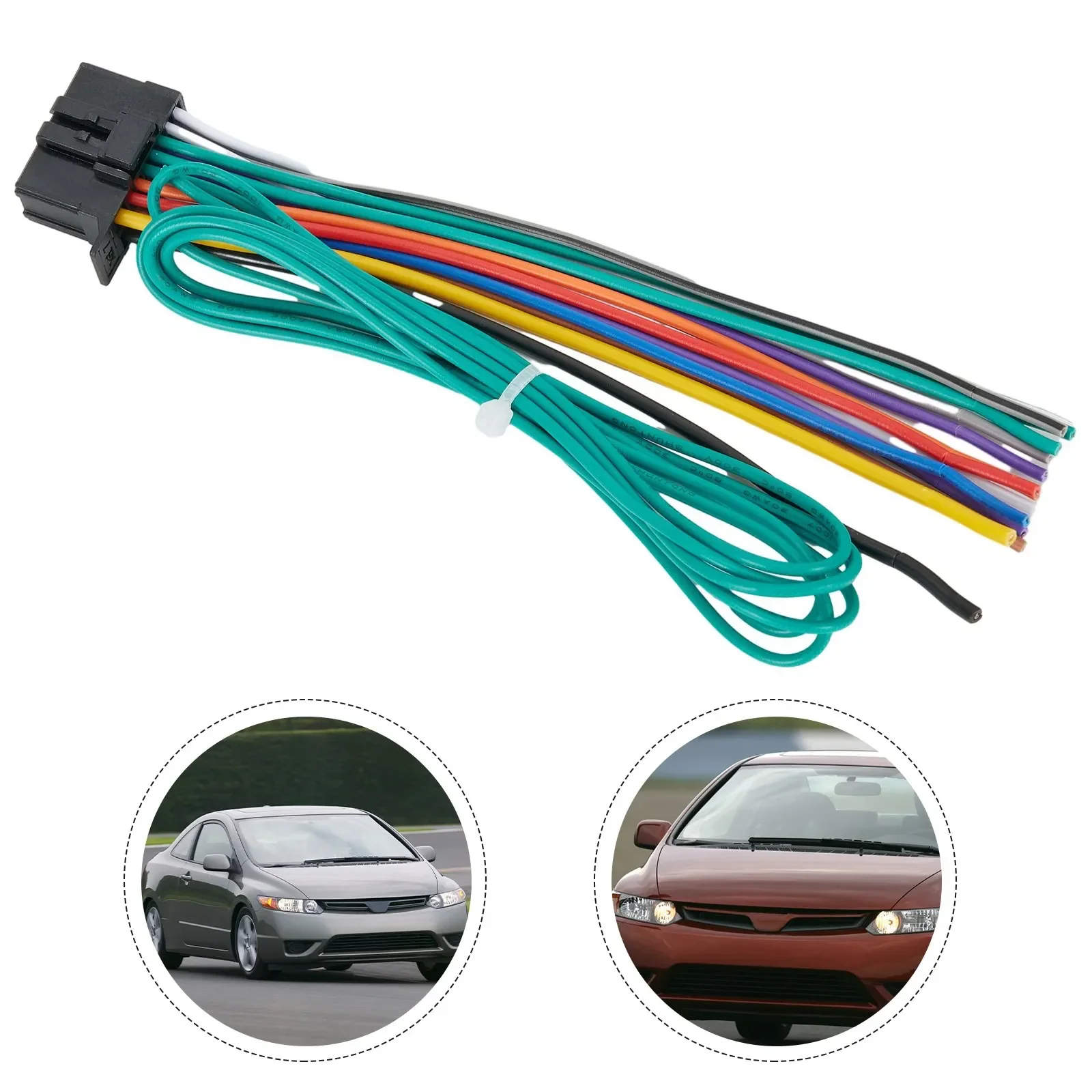 Car Plug Wire Harness CD Player Plug CD Player Tail Line Radio Stereo With Handbrake Line Portable Lightweight