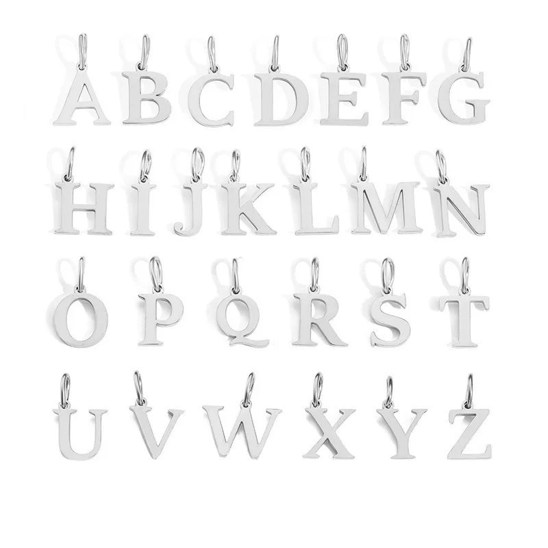 Hiraeva Vergoldete 10mm Block-Initialen-Anhänger A-Z Großbuchstaben für DIY-Schmuckherstellung – Detail 10