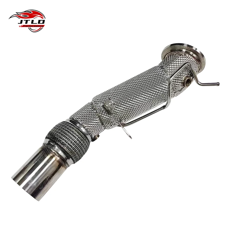 JTLD Heat Shield 1.5mm Exhaust Straight Pipe Stainless Downpipe For BMW G30/G20/F32 B48 With OPF 2019+