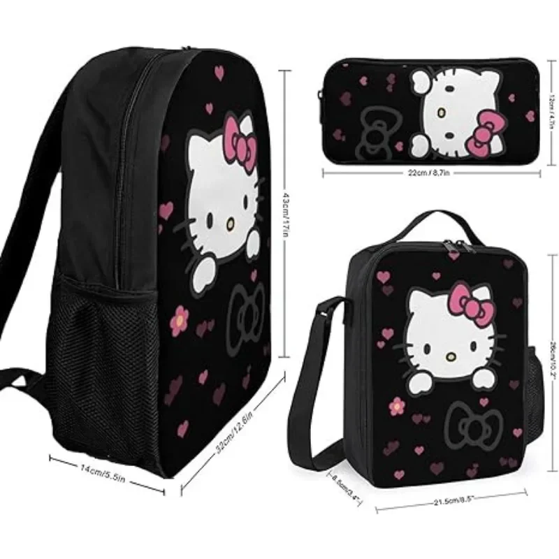 Sanrio HelloKitty Backpack Adjustable Shoulder Straps Fashion Children High Capacity Schoolbag Lovable Light Children Backpack