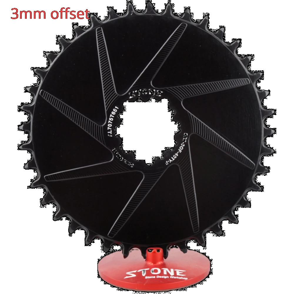 

Stone Bike Chainring Aero 3mm Offset Direct Mount 12s Round for DUB NX GX Eagle X9 X0 XX1 X01 28t 30t 32 34t 36 38t 40t