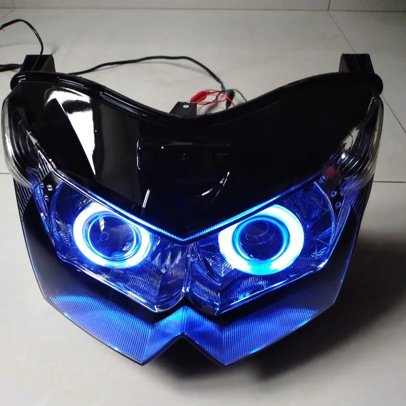 Add Angel Eyes LED Headlight for Kawasaki Z1000 2007 2008 2009