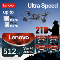 Lenovo Original Product 1TB Mini SD Card 128GB High-Speed Bundle 100MB/s Class10 2TB 256GB A2 for Drone Car Dashcam Tablet