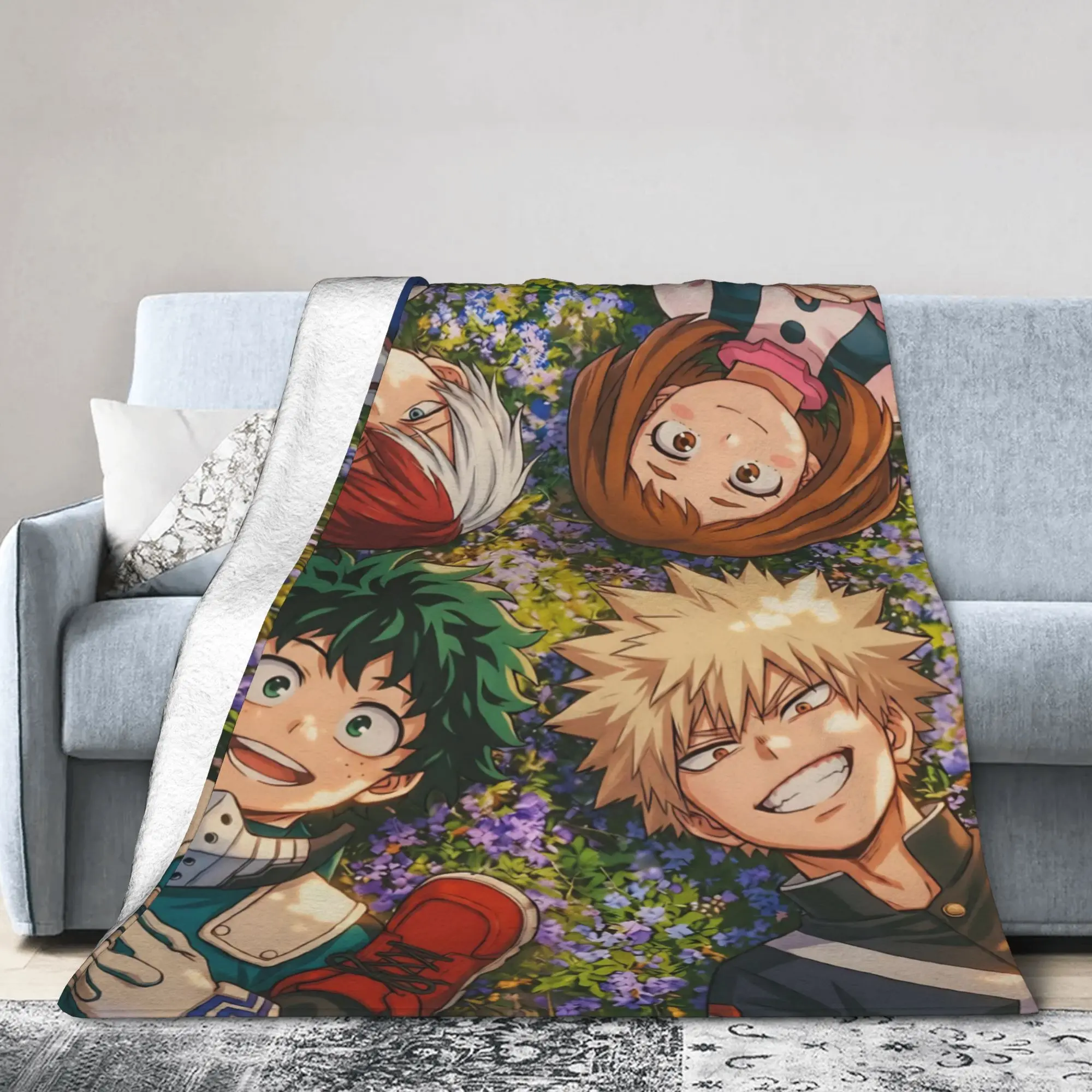 My Hero Academias Blanket Super Soft Cozy Throw Blankets for Bed Multiple Sizes Bedspreads