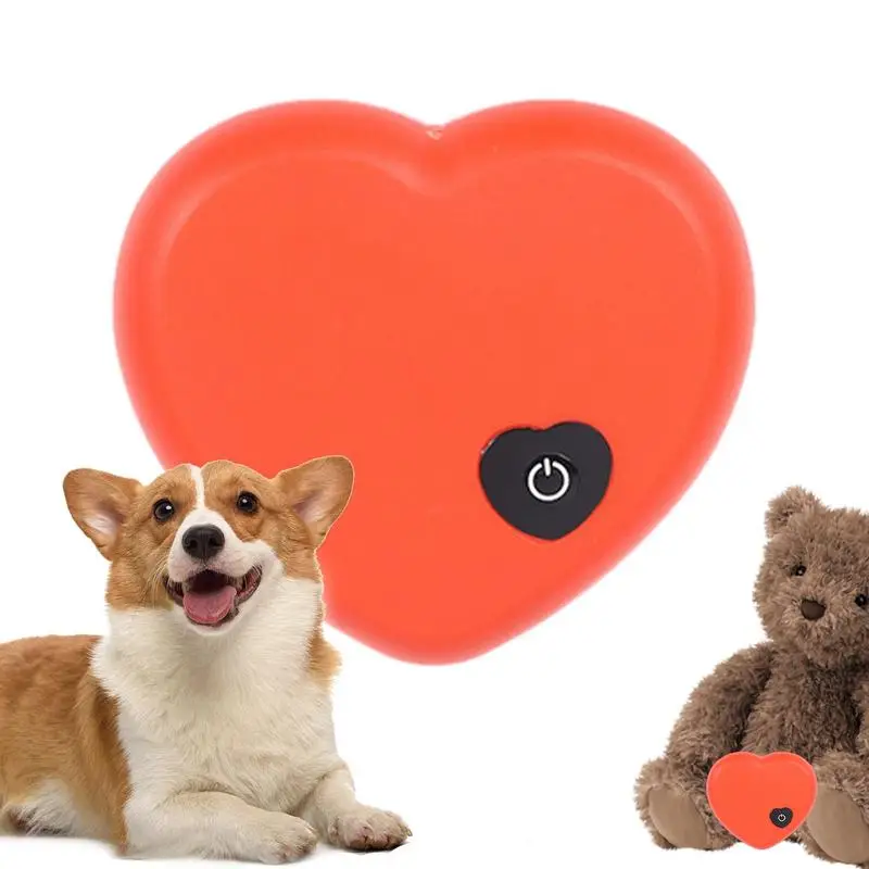 Soothing Pet Heartbeat Toy Puppy Behavioral Training Toy Sleep Snuggle Heartbeat Anxiety Aid Relief Dog Interactive Games Doll