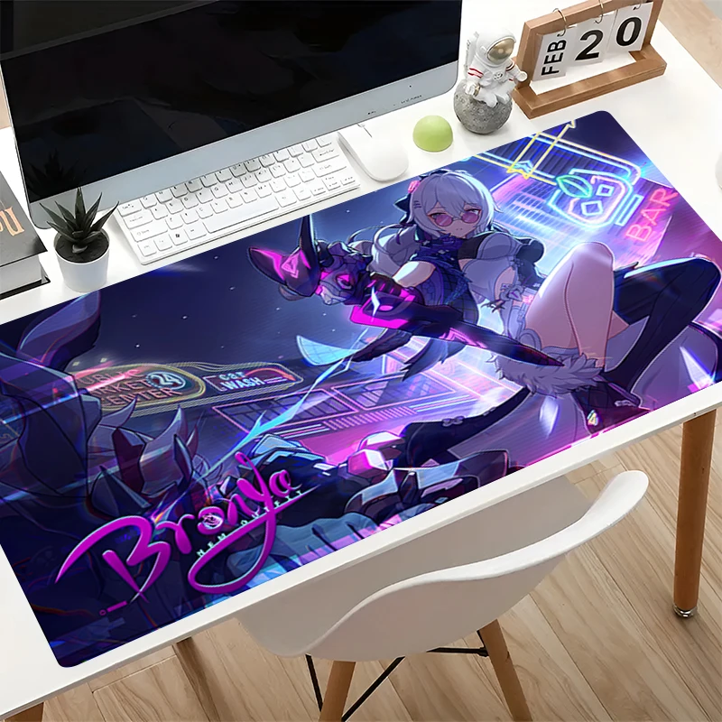 Large Gaming Mouse Pad H-honkai Impact 3 Extended Desk Mat Colorful Carpet Notbook Keyboard Rug Non-Slip Esports Gamer Mousepad
