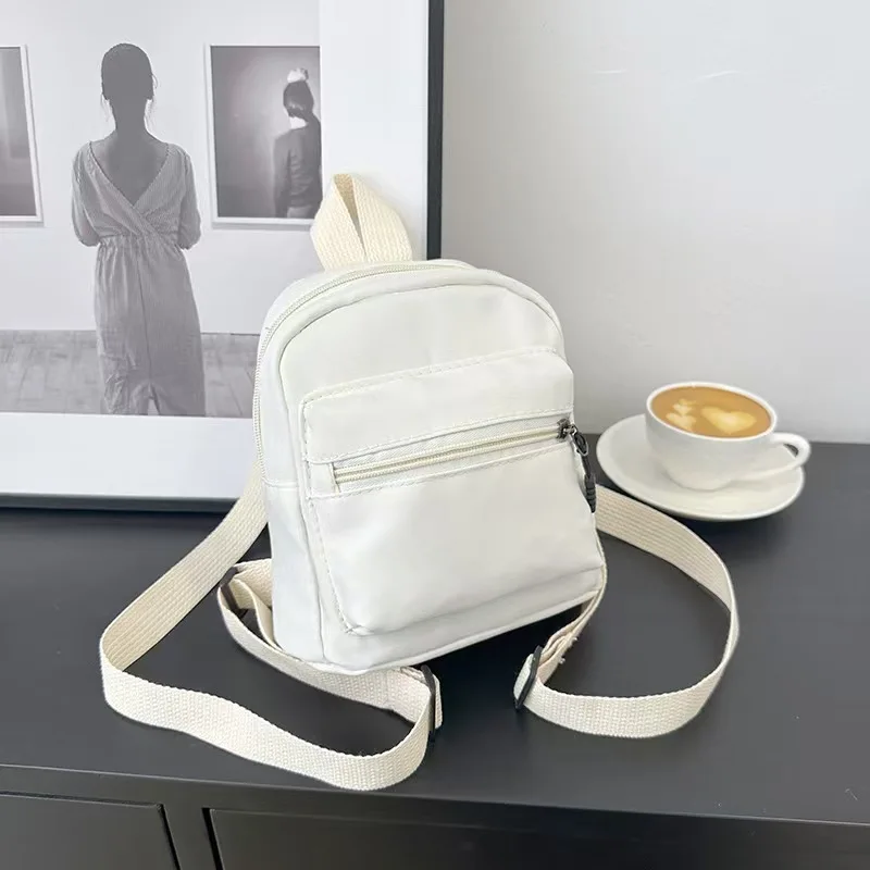

Mini Womens Backpacks Trend Nylon Female Bag Small School Bags White Rucksack For Teen Girls Fashion Casual Backpack