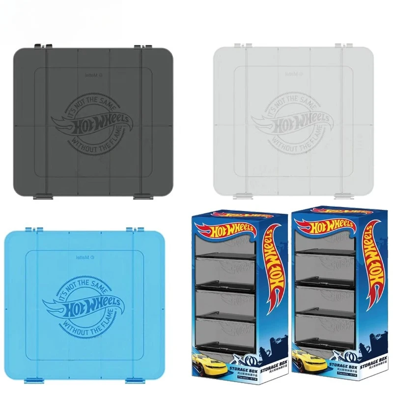 En Stock, caja de almacenamiento de coche Hot Wheels para Diecast 1:64, caja de exhibición de Voiture, colección de Matchbox, juguetes educativos para niños