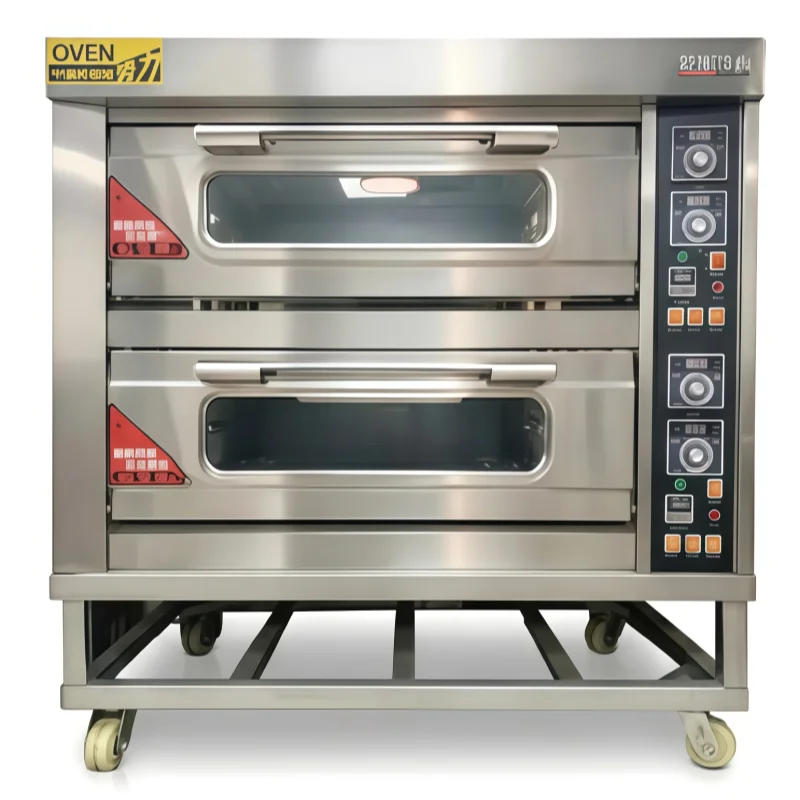 GuoDing 2 Deck 4 Tray Gas Oven for Baking Bread Cake Pizza OEM/ODM Guangzhou High Quality Oven Manufacturer Wholesale Price