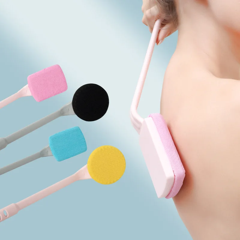 

1PCS Long Handled Shower Brush For Body Lotion Applicator Body Wash Brush Padded Brush Self Application For Back Feet Skin Cream