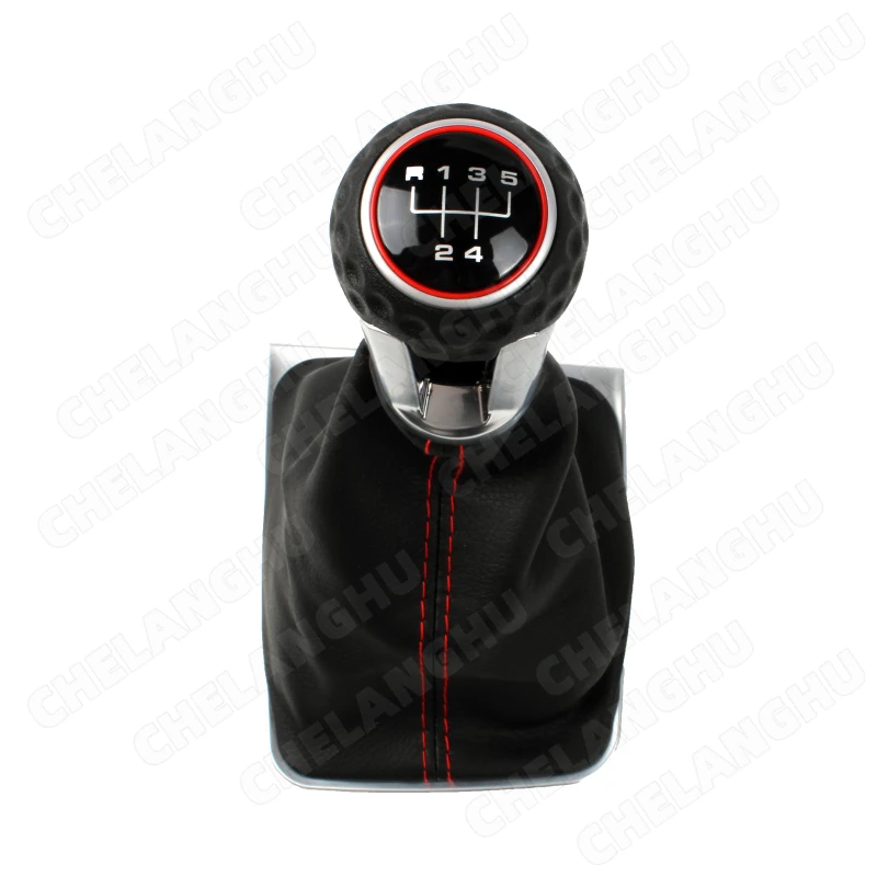 For VW Golf 7 A7 MK7 For GTI GTD 2013 2014 2015 2016 2017 2018 Car 5 / 6 Speed Car Gear Stick Level Shift Knob With Leather Boot